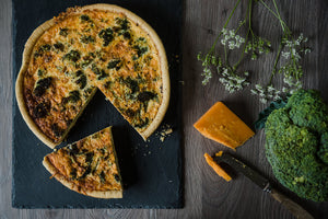 GLUTEN FREE Broccoli & Blue Cheese Quiche (v)