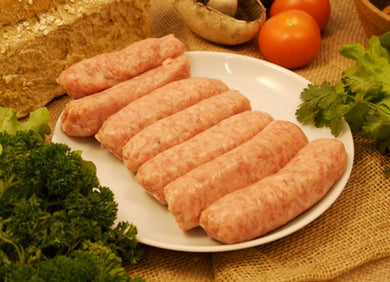 6 x Free Range Plain Pork Sausages